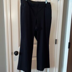 LANE Bryant stretch waist black wide leg dress pants staple classic size 22L